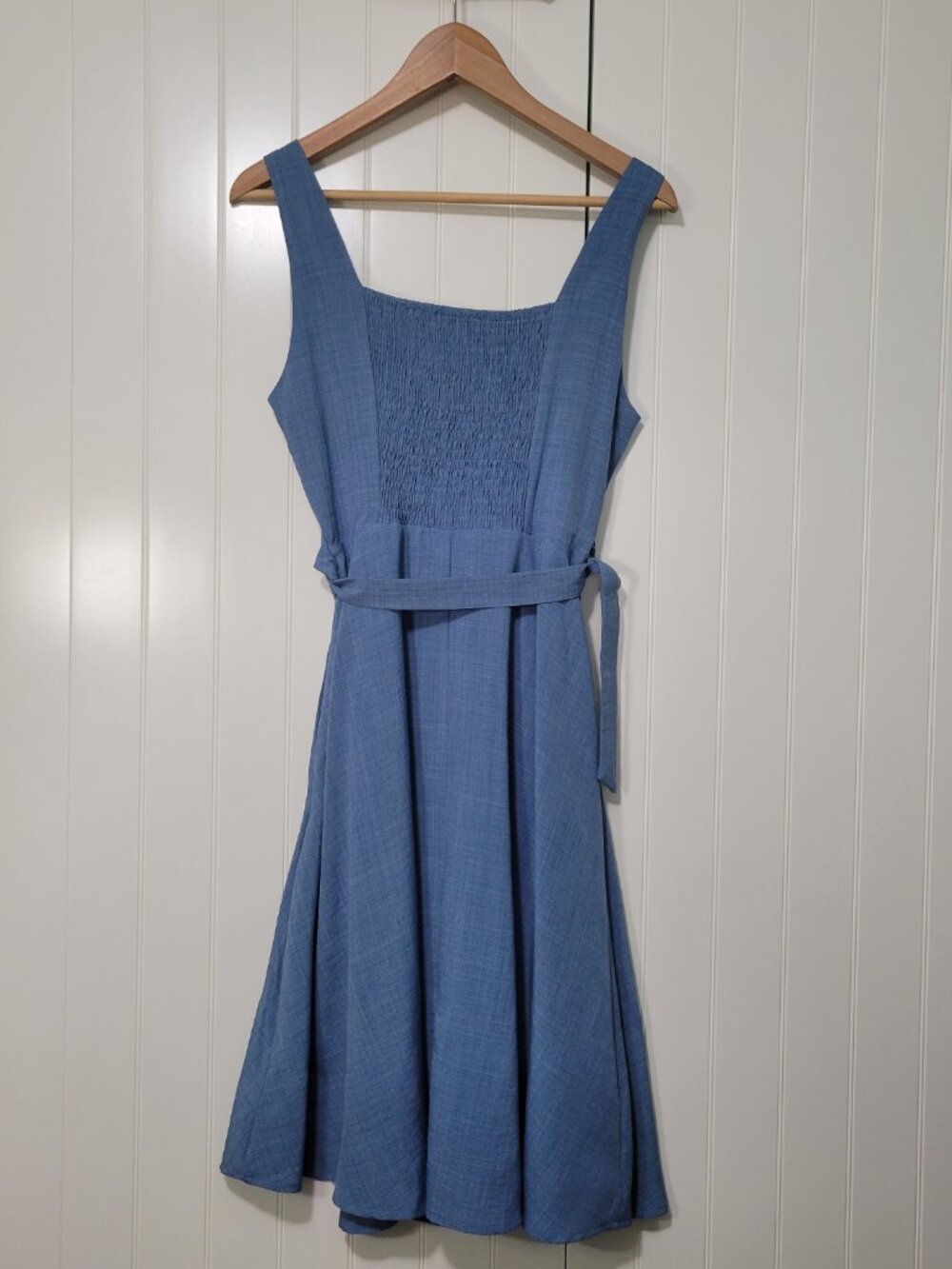 50s 60s Retro Pinup Quiet Luxury Old Money Tank Dress Pockets Fit & Flare Dress - Picture 2 of 13